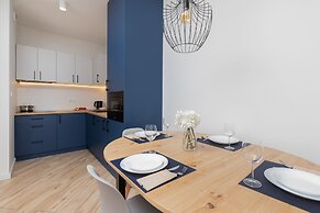 Aesthetic Deep Blue Apartment by Renters