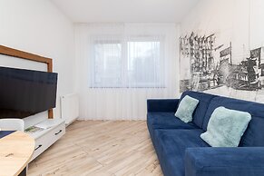 Aesthetic Deep Blue Apartment by Renters