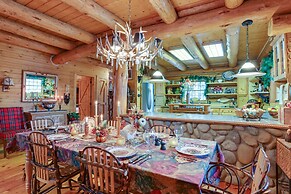 Handcrafted Log Home on River Near Crystal Mtn