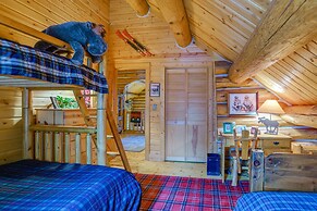 Handcrafted Log Home on River Near Crystal Mtn