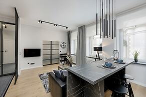 Grey and Red Apartment by Renters