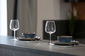 Grey and Red Apartment by Renters