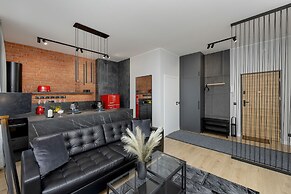 Grey and Red Apartment by Renters