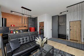 Grey and Red Apartment by Renters
