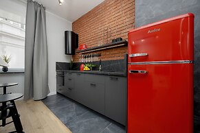 Grey and Red Apartment by Renters