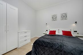Grey and Red Apartment by Renters