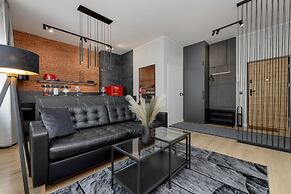 Grey and Red Apartment by Renters