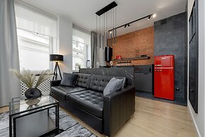 Grey and Red Apartment by Renters