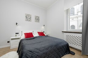 Grey and Red Apartment by Renters