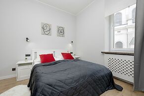 Grey and Red Apartment by Renters