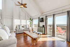 Galveston Beach House w/ Oceanfront Deck!