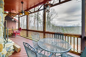 North Georgia Log Home w/ Long Range Views