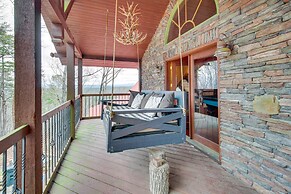 North Georgia Log Home w/ Long Range Views