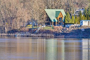 Riverfront A-frame Cabin in Troy w/ Pool & Dock!