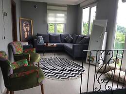 Sapanca mavi yeşil köy evi