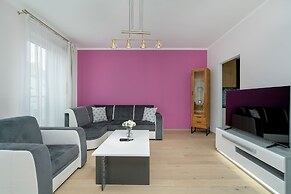 Dark Grey and Pink Apartment by Renters