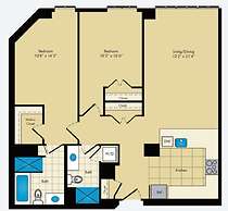 Centrally Located Furnished Apt In Penn Quarter 2 Bedroom Apts by RedA