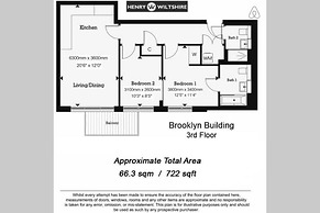 2Bed-2Bath Flat - Gym Pool Balcony Lift