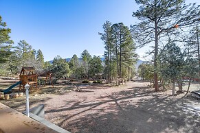 Mtn Views + Playground: Family-friendly Pine Cabin