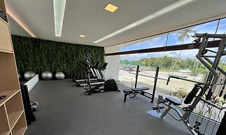 Flat luxo com varanda gourmet no Makia