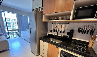 Flat luxo com varanda gourmet no Makia