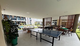 Flat luxo com varanda gourmet no Makia