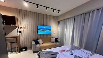 Flat luxo com varanda gourmet no Makia