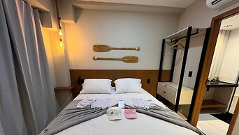 Flat luxo com varanda gourmet no Makia