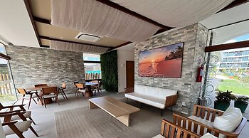 Flat luxo com varanda gourmet no Makia