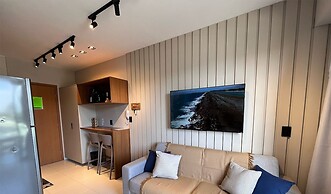 Flat luxo com varanda gourmet no Makia