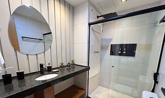 Flat luxo com varanda gourmet no Makia