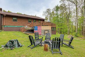 Hot Tub & Fire Pit: Albrightsville Log Cabin!