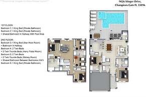 Champions Gate Oasis: Private Pool & Arcade Fun! 6 Bedroom Villa by Re