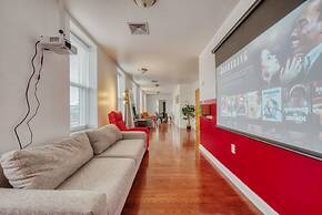 Stairway 3BR Apt w W D Home Theater