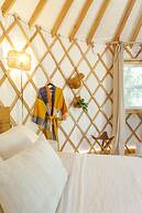 The Macaw Yurt at Camposanto ATX Glamping on Lake Travis