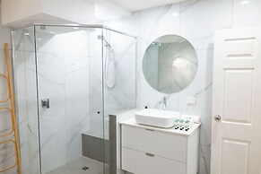 Rosewood Rustic Refuge Pool Outdoor Dining Backyard