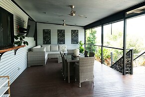 Rosewood Rustic Refuge Pool Outdoor Dining Backyard