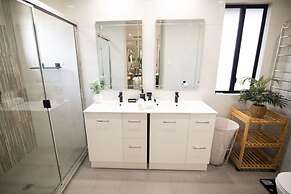 Rosewood Rustic Refuge Pool Outdoor Dining Backyard