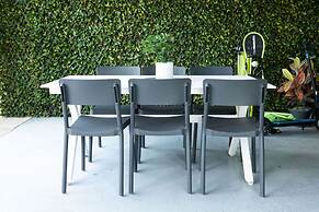 Rosewood Rustic Refuge Pool Outdoor Dining Backyard