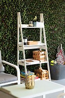 Rosewood Rustic Refuge Pool Outdoor Dining Backyard