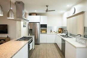 Rosewood Rustic Refuge Pool Outdoor Dining Backyard