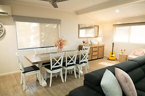 Rosewood Rustic Refuge Pool Outdoor Dining Backyard