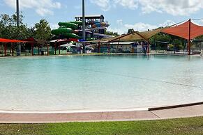 Rosewood Rustic Refuge Pool Outdoor Dining Backyard