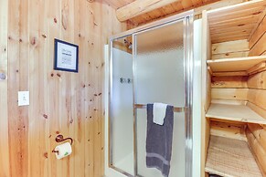 Private Hot Tub & Fire Pit: Log Cabin in Blakeslee