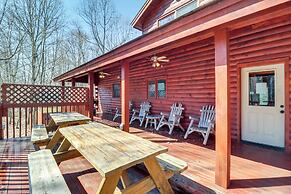 Private Hot Tub & Fire Pit: Log Cabin in Blakeslee