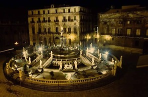 Terrace In The Historic Center In Palermo Pino