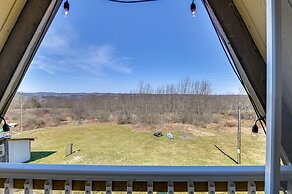 A-frame Catskills Cabin w/ Scenic Views + Hot Tub!
