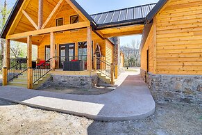 Riverfront Mountain View Cabin w/ Deck & Grill!