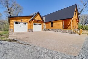 Riverfront Mountain View Cabin w/ Deck & Grill!