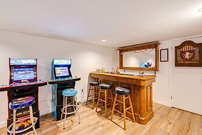 Game Room & Fire Pit: Chic Pocono Pines Home!